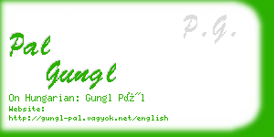 pal gungl business card